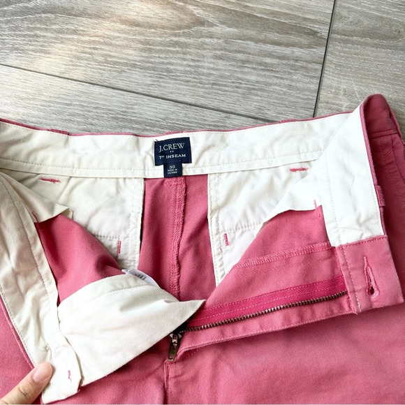 J.CREW Mercantile Flex Chino Shorts Pink 7" Inseam Above  Knee Preppy - Picture 8 of 13